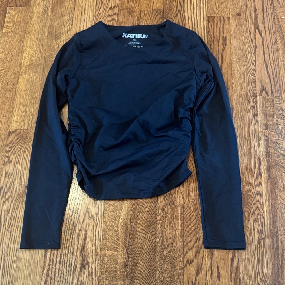Katie J NYC Girl’s Black Long Sleeve Top Size XL